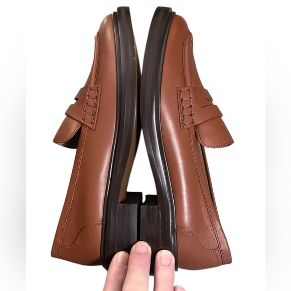 Madewell the Vernon brown leather loafers in dried maple preppy Classic - Picture 8 of 11